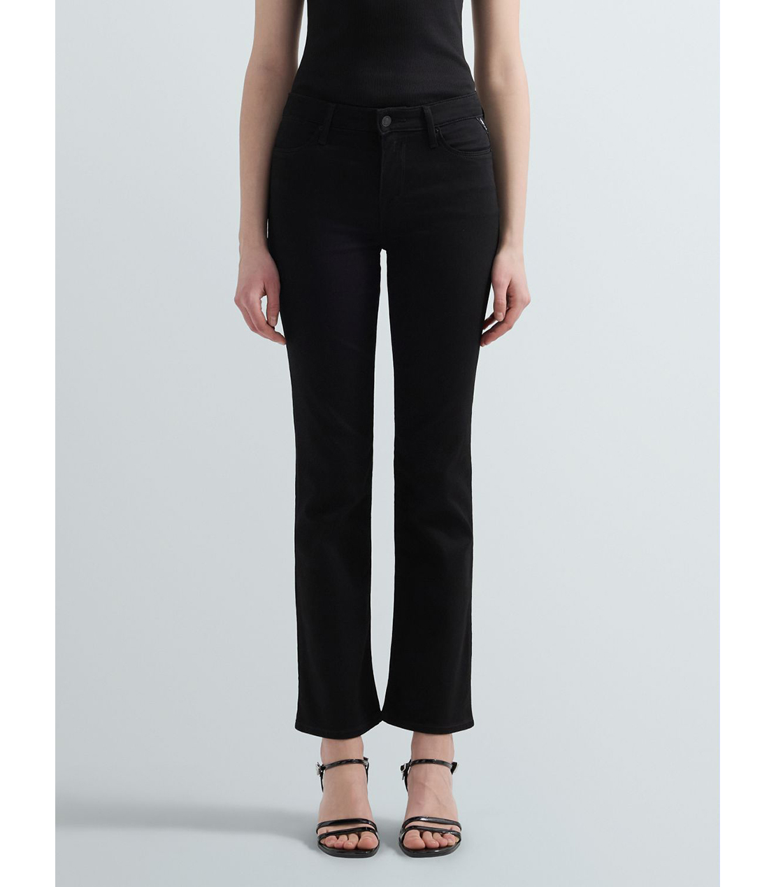 ストレート ZOLIE スーパーストレッチブラックデニム